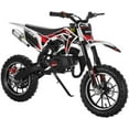 thumbnail image 2 of Seipouy 49cc 2-Stroke Kids Dirt Bike, Pocket Gas Motorbike, Off Road Gas Power Mini Pocket Motorcycle with Front Rear Disc Brakes, Mini Dirt Scooter Bike Pocket, Racing Max Speed 40km/H, 2 of 9