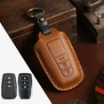 thumbnail image 1 of Car Key Fob Cover Case Protector For Toyota Camry Avalon Key Fob Cover Handmade Leather Case, 1 of 19