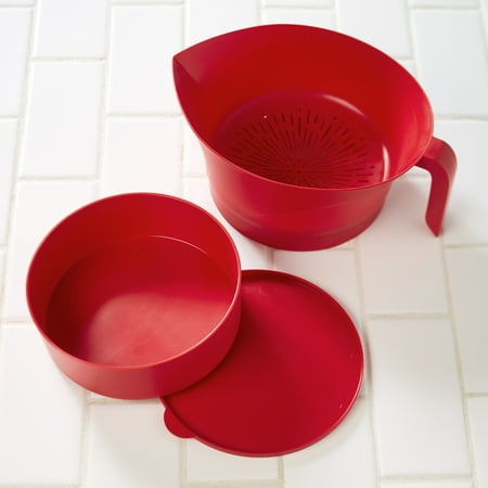 

Easy Greasy Dishwasher-Safe Large Colander for Draining - 3 Pieces