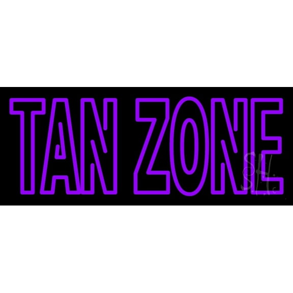 Tan Zone LED Neon Sign 13 x 32 - inches, Black Square Cut Acrylic Backing, with Dimmer - Bright and Premium built indoor LED Neon Sign for Defence Force.