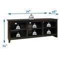 thumbnail image 6 of CAPHAUS Wood 58" / 70" TV Stand Console Table with Open Storage Shelves for TV up to 60", Colors Available in Black Oak, White, and Cappuccino, 6 of 6