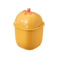 thumbnail image 1 of Countertop Trash Can Cute Desktop Trash Can Strawberry TabletopTrash Can Mini Garbage cans for Bedroom Living Room Bathroom Small Wastebasket with Lid (Yellow), 1 of 4