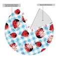 thumbnail image 4 of Kll 48" Christmas Tree Skirt Flowers And Lady Bugs Xmas Tree Skirts Mat For New Year Xmas Holiday Party Indoor Outdoor Home Decoration, 4 of 9