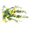 thumbnail image 3 of Trompeta artificial flor guirnalda simulación floral vid colgante de pared flor falsa de plástico, amarillo Inevent HA8323-02B, 3 of 6