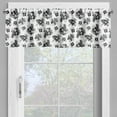 thumbnail image 2 of Ambesonne Floral Window Valance, Leafy Hibiscus Pansies Art, 54" X 12", Charcoal Grey and White, 2 of 5