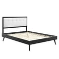 thumbnail image 3 of Willow Full Wood Platform Bed With Splayed Legs Black White, 3 of 8