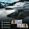 thumbnail image 6 of PIT66 LED Headlights Headlamps Assembly Clear Lens Clear Housing Amber Reflector,Fit for  Dodge Ram 1500 2500 3500 1994-2002, 6 of 9