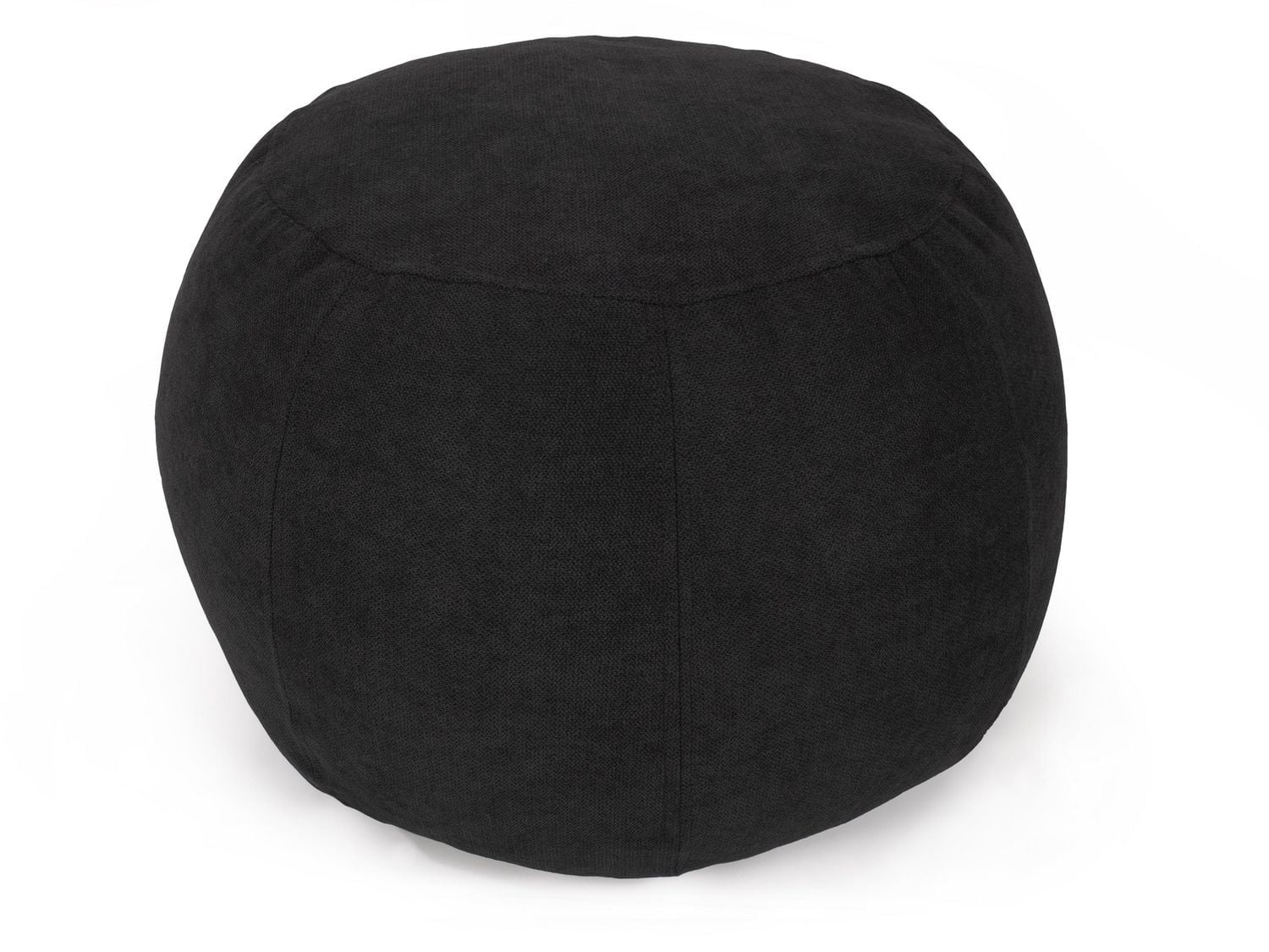 Lounge & Co Black Round Pouf