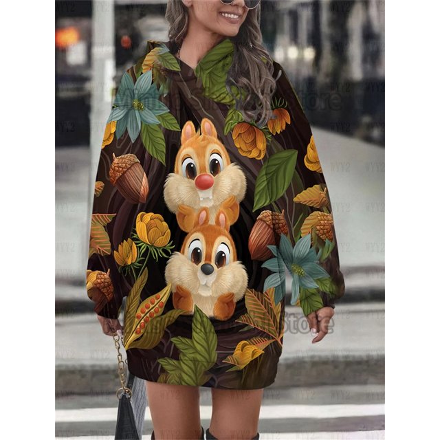 2024 nuevo vestido con capucha para mujer casual calle estilo minimalista vestido de cumpleaños de moda top sudaderas con capucha 3d ropa femenina