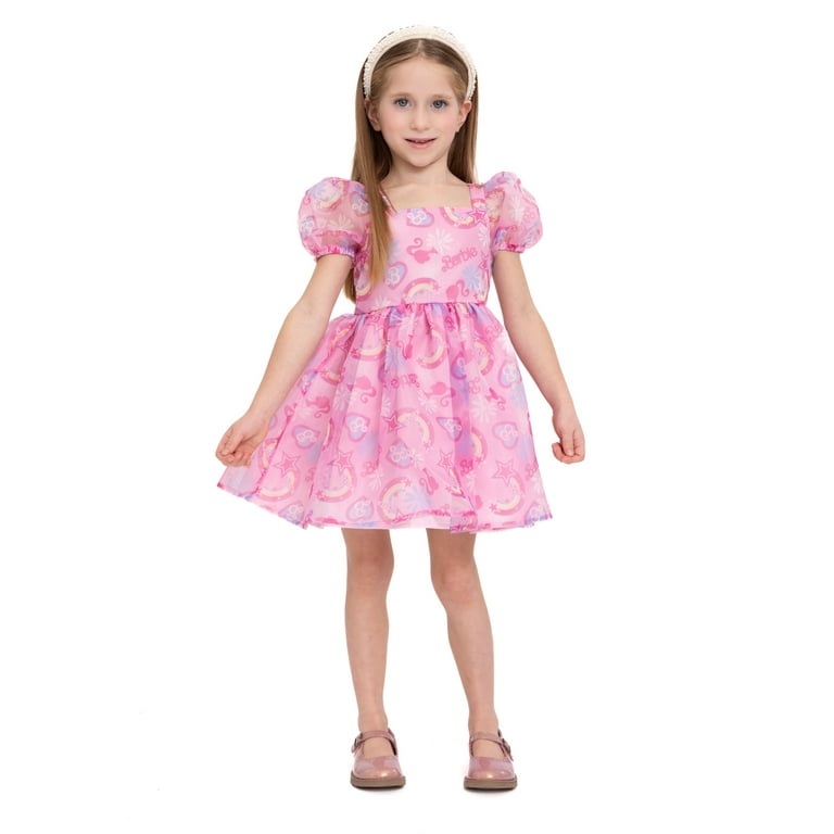 Barbie Toddler Girl Puff Sleeve Dress Sizes 12M 4T Walmart