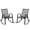 Gray, variant on Biotree Set of 2 Heavy-Duty Metal Patio Rocking Chair with Breathable Seat Fabric Stackable Patio Chair for Garden Backyard, Brown