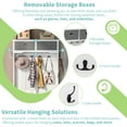 thumbnail image 5 of Euroco Hall Tree with 6 Hooks and Hinged Lid, Coat Hanger, Entryway Bench, Storage Bench, 3-in-1 Design, 69INCH, for Entrance, Hallway, 5 of 9