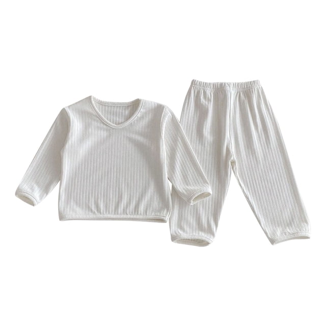 ameIAEA Infant Baby Boy Fall Outfit Set Solid Color Long Sleeve Tops Pants Cute Toddler Winter Clothes