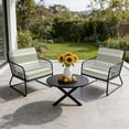 thumbnail image 6 of Outdoor Patio Cushion Covers 4 Pack Sage Green Striped Patio Chair Cushion Covers with Ties and Zipper Classic Farmhouse Stripes Waterproof Outdoor Seat Cushion Covers for Patio Furniture 20"x18", 6 of 9