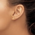 thumbnail image 3 of Solid 14k Yellow Gold Polished Cross Post Earrings - 6.49mm, 3 of 6