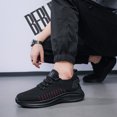 thumbnail image 3 of Men's Running Shoes Lace‑Up Knit Upper Athletic Sneakers with Curved Midsole for Daily Walking and Casual Outdoor Everyday Activities, 3 of 6