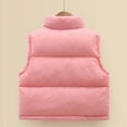 thumbnail image 4 of Kids Girls Puffy Vest Sleeveless Jacket Lightweight Girls' Outerwear Jackets & Coats Winter Clothes Toddler Girl Vest 6-7 Years, 4 of 5