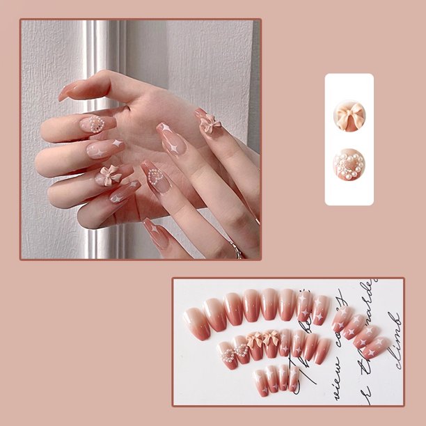 24 Piezas De Pegatina De Gel Jalea De Uñas Postizas Para