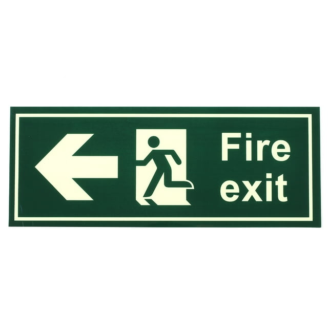 TFixolFire Safety Exit Sign Warning Guidance Signage Luminous for Stairway Hallway Hotel Basement Use