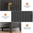 thumbnail image 7 of EastVita Fluted Dresser 47 Inch Wide Storage Organizer Cabinet for Living Room Hallway Entryway Black, 7 of 7