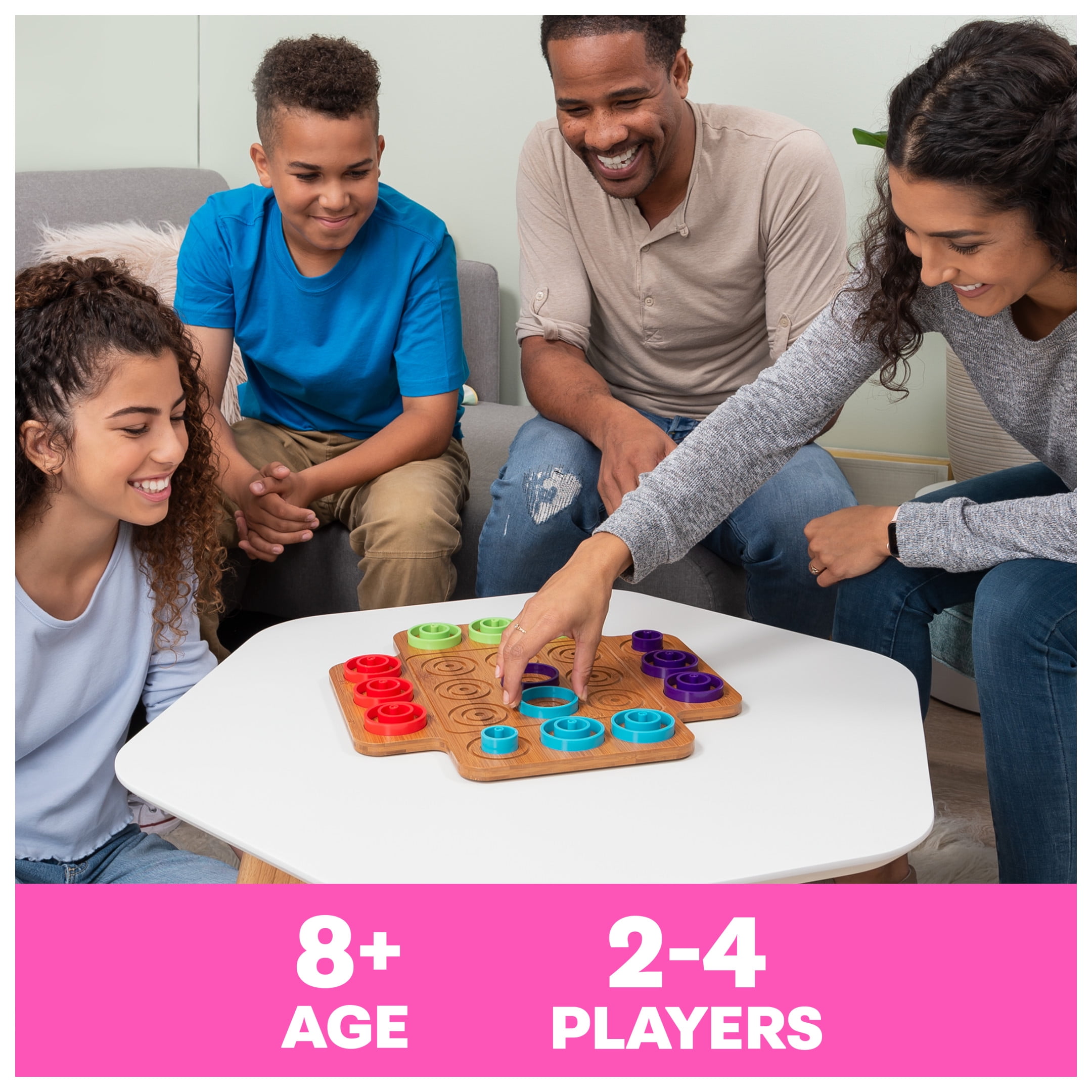 Otrio Wood Strategy-Based Board Game for Adults, Families and Kids Ages 8 & up