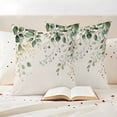 thumbnail image 3 of Eucalyptus Leaf Pillow Covers 2 Pack Country Plant Linen Texture Pillowcase Waterproof Outdoor Throw Pillow Cover for Patio Garden Square Cushion 20”x20”, 3 of 9