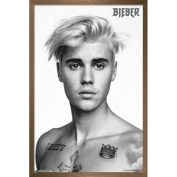 Justin Bieber - Pinup Wall Poster, 14.725" x 22.375", Framed