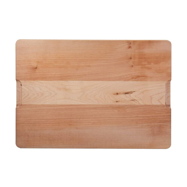 Maple RAFR Cutting Board With Juice Groove & Metal Handles 2-1/4 Thick  (Handle Boards)