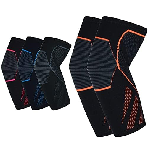 Elbow Compression Sleeve(1 Pair)，Tennis Elbow Braces for Tendonitis and