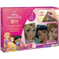 Make It Real: Disney Stamp To Reveal - Jasmine, Belle, Rapunzel Storybook & Dot Art - 1812pcs, DIY 3 Princess Dot Posters, Craft, Girls & Kids Ages 6 