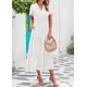 thumbnail image 3 of Vestido de verano KIRUNDO 2025, cuello en V, plisado, holgado, blanco, 3 of 9