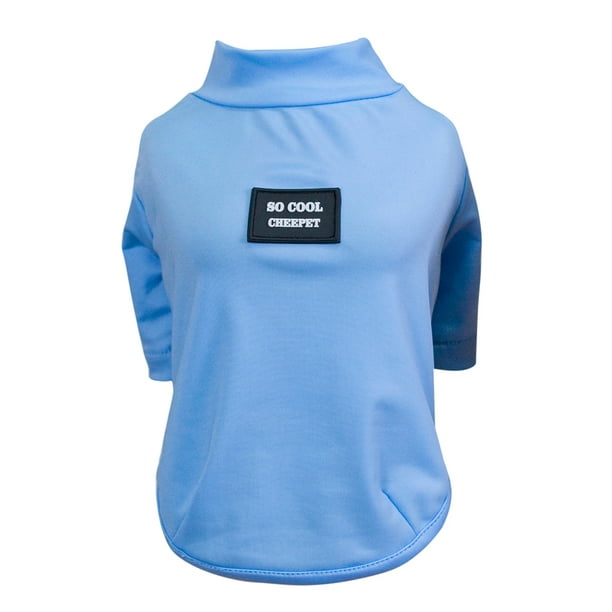 Download Cheepet Sky Blue Breathable Mock Neck Polyester Cat Dog T Shirt Pet Clothes M - Walmart.com ...