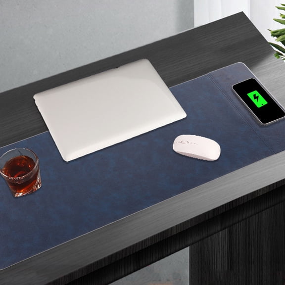 SNGMN Wireless Charging Mouse Pad with 15W Fast Charging, Foldable Phone Stand, Multifunctional Office Desk Pad