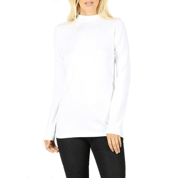 cotton mock neck
