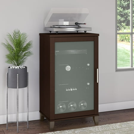 Audio Rack Bush Furniture - Bush Furniture Somerset Media Cabinet in Mocha Cherry