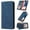 Blue, variant on Decase Leather Wallet Case for iPhone 14 Plus Magnetic Closure with Card Slots Holders Money Pocket Kickstand Shockproof Protective Case For iPhone 14 Plus,Blue
