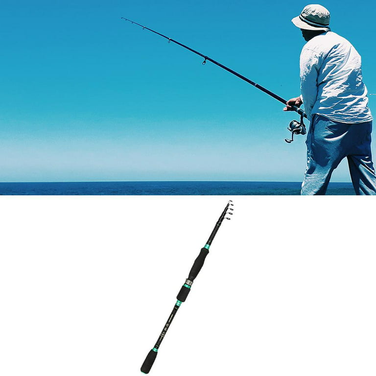 Telescopic Fishing Rod Travel Coarse Sea Trout Surf Fishing Pole .1M Straight, Size: 2.1m Straight