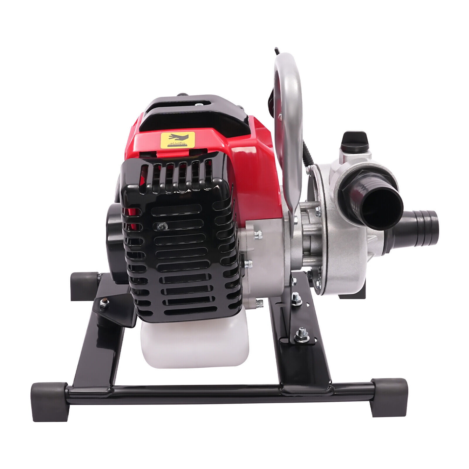2-Stroke Gasoline Water Pump, 1.5 Inch Volute Portable Gas-Powered Semi-Trash Water Pump for Irrigation Drainage