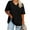 black, variant on LEEYNEER Women‘s Plus Size V Neck T Shirts Summer Half Sleeve Oversized Tees Casual Loose Fit Tunic Tops