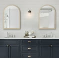 thumbnail image 6 of Americanflat 20x30 Framed Dark Oak Arched Mirror - Hanging Mirror for Wall, Bathroom, Entryway Hall, Living Room, Bedroom - Curved Mirror, 6 of 8