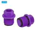 thumbnail image 3 of G1/2" Outer Hex Male Thread PPR Pipe Fitting End Cap, Tubing Stopper for Preventing Leakage, Purple 20Pcs, 3 of 4