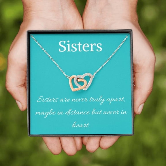 Personalized Sister birthday gift, sister necklaces, sister jewelry, long distance sister gift, two twin sister sisters best friends infinity necklace