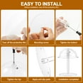 thumbnail image 5 of Acrylic Hat Display Stand Set Adjustable Versatile Domed Hat Holder Kit Clear Stable Wig Head Counter Stand for Your Caps, 5 of 9