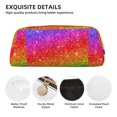 thumbnail image 4 of Uemuo Colorful Glitter Printed Leather Pencil Case, Pencil Pouch, Portable Pencil Bag, Pen Case for& Office, 4 of 7
