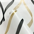 thumbnail image 4 of NextWall Metallic Gold & Ebony Ogee Ribbon Peel and Stick Wallpaper, 4 of 11