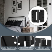 WellMade 4 in. Self-Closing Spring Hinge, Matte Black Steel Adjustable Door Hinge with Screws and Tools, UL Certified, 2 pack