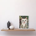 thumbnail image 2 of White Ragdoll Cat in Garden Watercolour Folk Art Artwork Framed Wall Art Print A4, 2 of 4