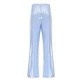 thumbnail image 4 of Haitryli Women's Sparkle Sequin Pants Drawstring Waist Wide Leg Straight Leg Long Pants for Nightclub Light Blue S, 4 of 6