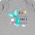 thumbnail image 3 of Inktastic Be a Mermaid Make a Splash Blue Mermaid Tail Baby Romper Coveralls, 3 of 4