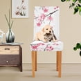 thumbnail image 5 of Cherry om Slipcover for Parson Chair, Machine Washable Chair Cushion Covers for Dining Chairs, Dining Chair Slipcovers Set of 4, Stretch Seat Covers, 5 of 6